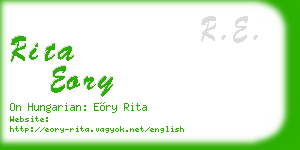 rita eory business card